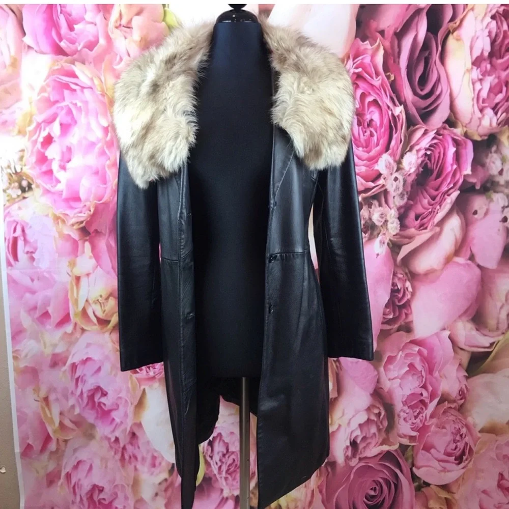 •Express•Leather Jacket - Picture 3 of 7